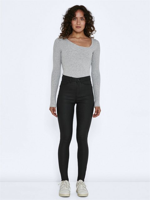 Noisy may Lederimitathose NMCALLIE HW SKINNY COATED PANTS NOOS günstig online kaufen