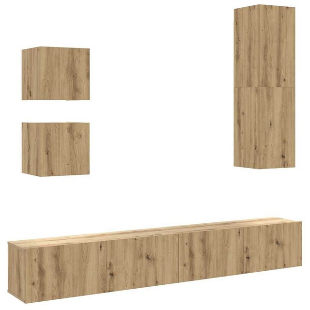 vidaXL TV-Schrank 5-tlg. TV-Schrank-Set Wandmontage Artisan-Eiche Holzwerks günstig online kaufen