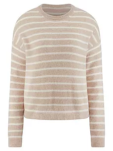 Rundhals-Pullover include beige günstig online kaufen