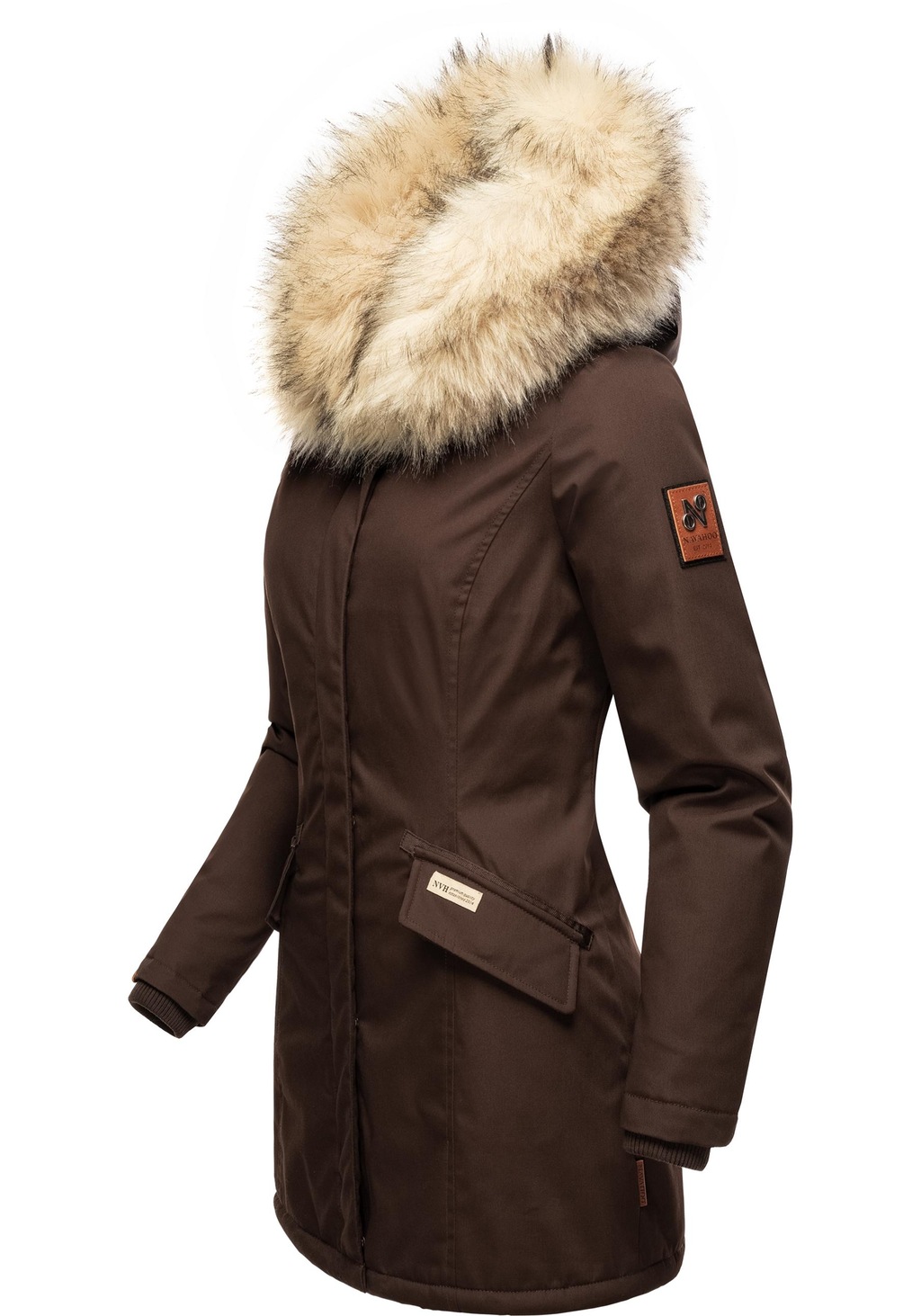 Navahoo Wintermantel "Cristal", stylischer Damen Winterparka mit Kunstfell- günstig online kaufen