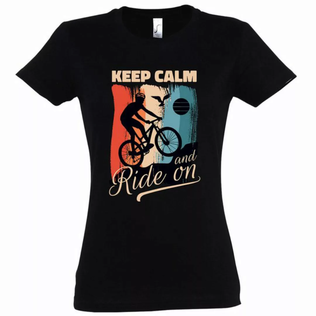 Youth Designz Print-Shirt Keep Calm Fahrrad Damen T-Shirt mit modischem Fro günstig online kaufen