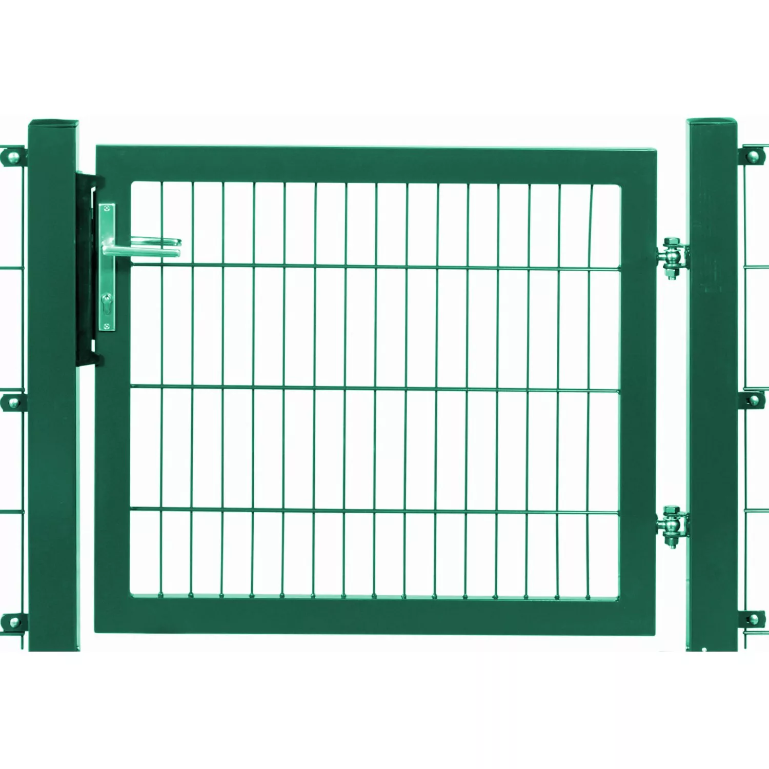 Einzeltor Premium Doppelstabmattenfüllung Grün Rahmen 120 x 100 cm günstig online kaufen