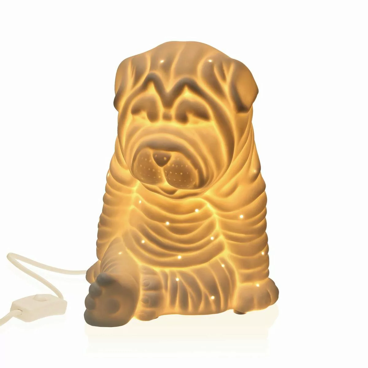 Tischlampe Versa Hund Porzellan (17,1 X 19,6 X 15 Cm) günstig online kaufen