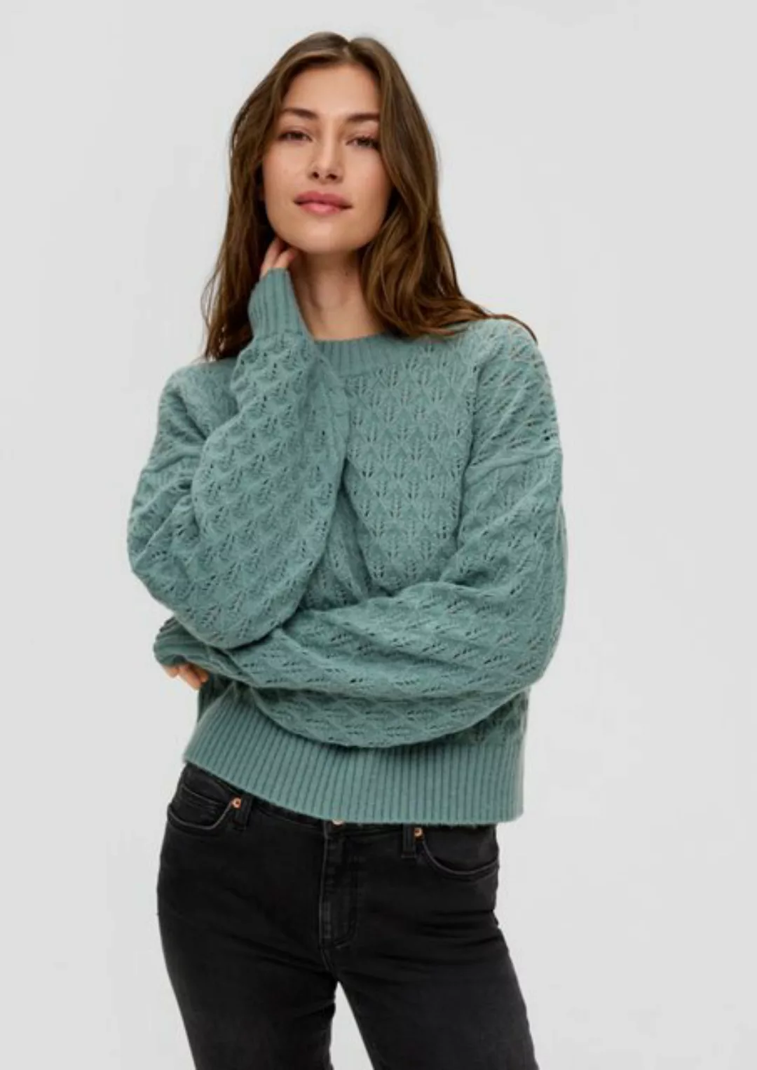 QS Strickpullover Pullover mit Strickmuster günstig online kaufen