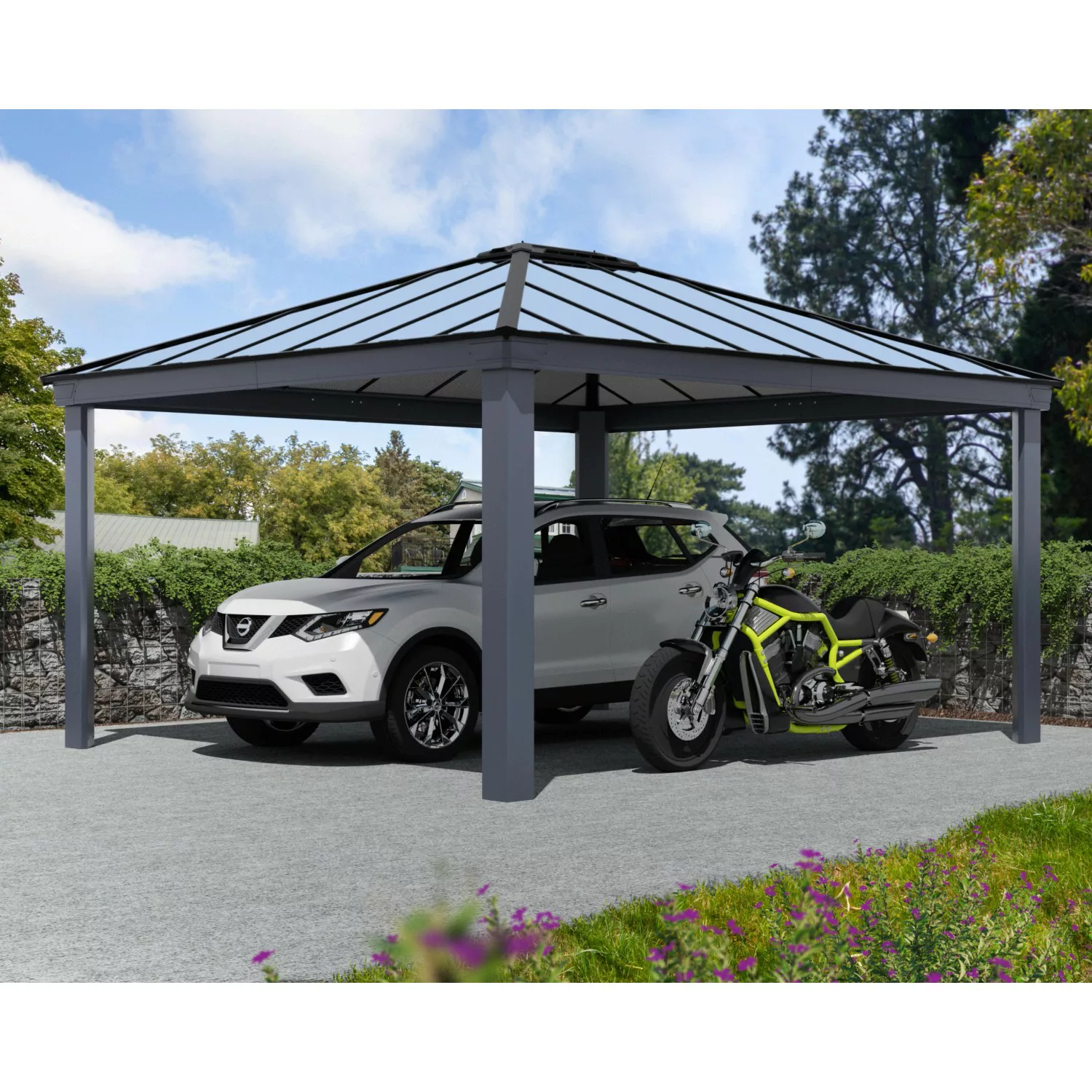 Palram - Canopia Carport Colorado 487 cm x 426 cm Grau günstig online kaufen