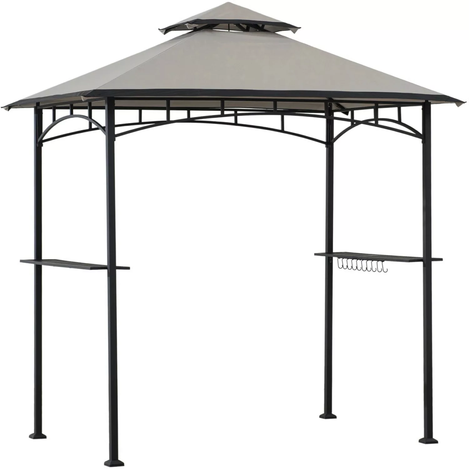 Sunjoy Grill-Pavillon Linas Stoff 244 cm x 152 cm Grau günstig online kaufen