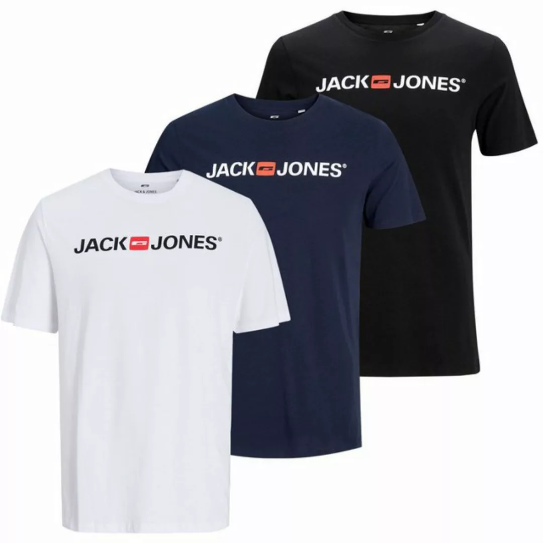 Jack & Jones Rundhalsshirt "JJECORP LOGO TEE SS CREW NECK 3PKMP NOOS", 3er günstig online kaufen