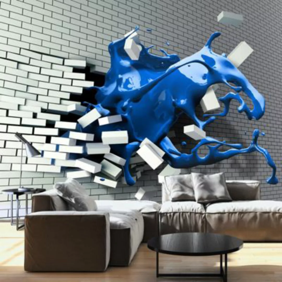 artgeist Fototapete Sapphire muse blau/grau Gr. 400 x 280 günstig online kaufen