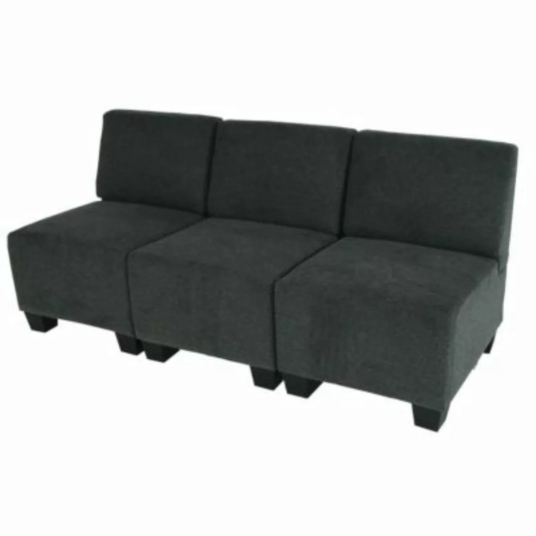 HWC Mendler Modular 3-Sitzer Sofa Lyon grau/anthrazit günstig online kaufen