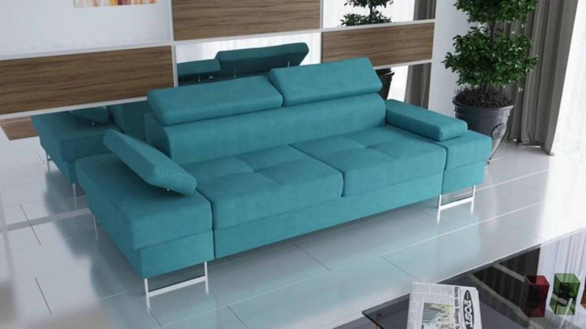 JVmoebel Sofa Design Sofa 3 Sitzer Multifunktion Couch Polster Schlafsofas günstig online kaufen
