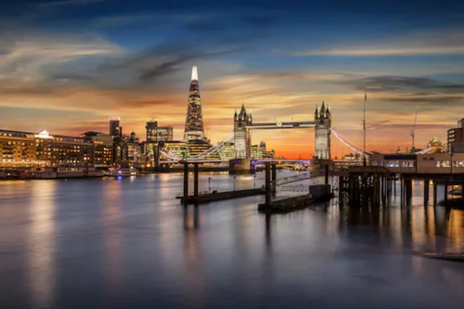 Papermoon Fototapete »London bei Nacht« günstig online kaufen
