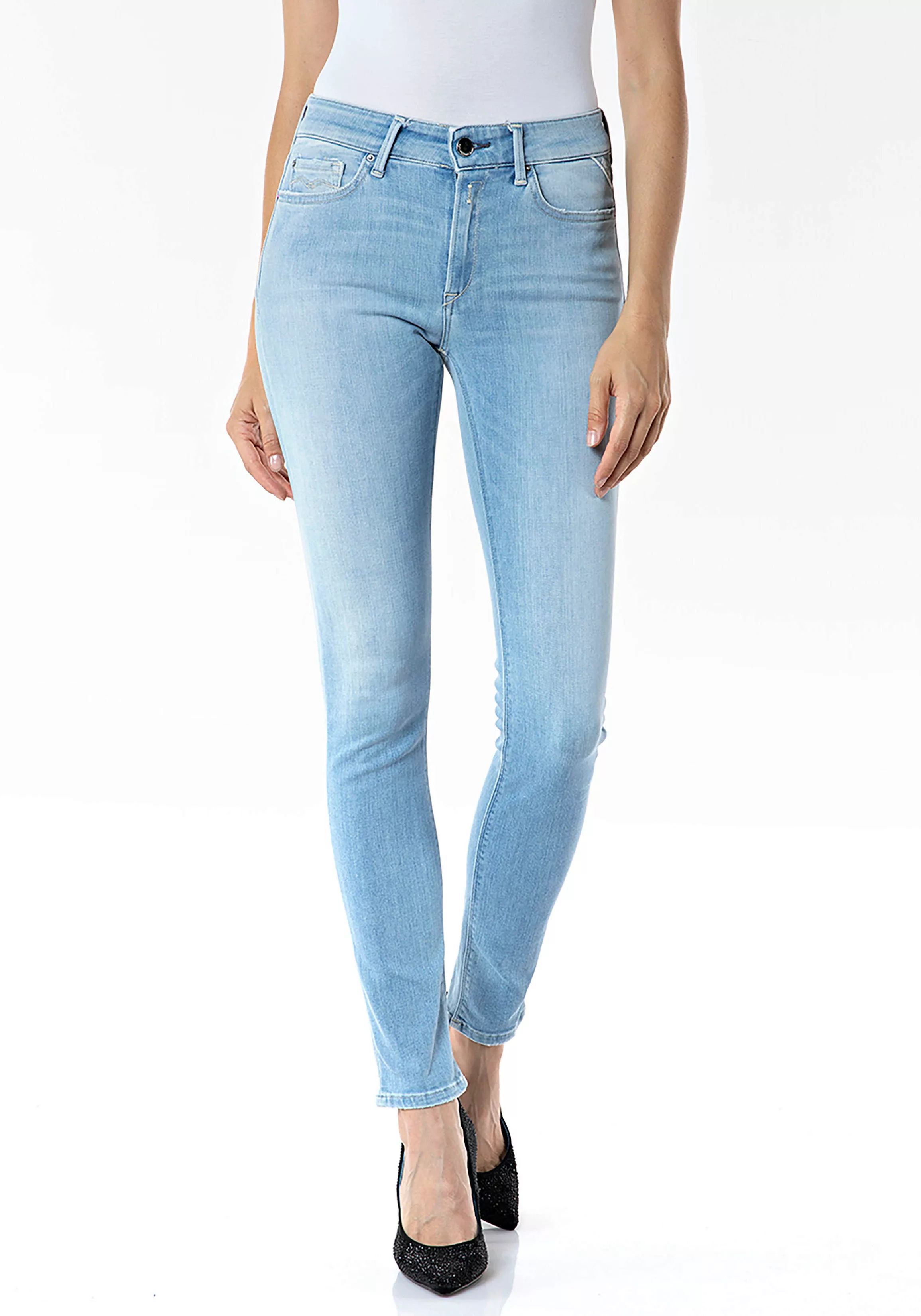 Replay Skinny-fit-Jeans Luzien Powerstretch mit dezenten Used-Effekten günstig online kaufen