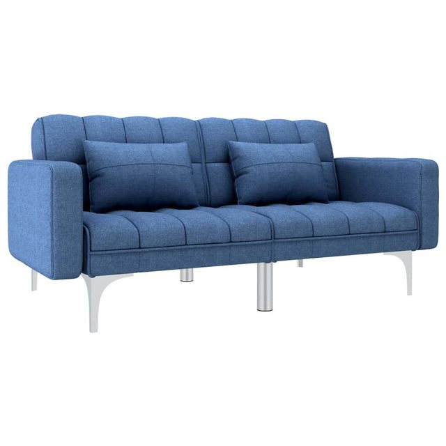 vidaXL Sofa Schlafsofa Blau Stoff Schlafcouch Schlaffunktion günstig online kaufen