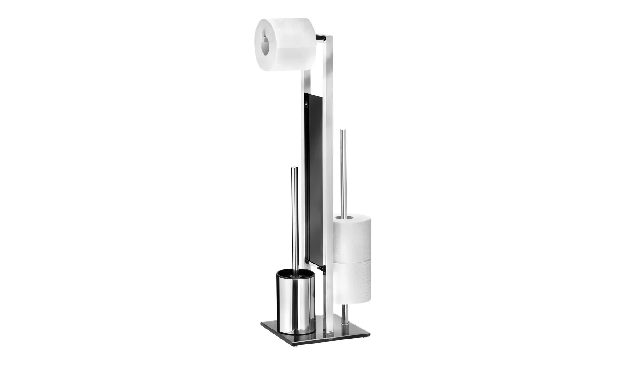 Stand WC Garnitur  Rivalta ¦ silber ¦ Glas , Edelstahl, Edelstahl, Glas  ¦ günstig online kaufen