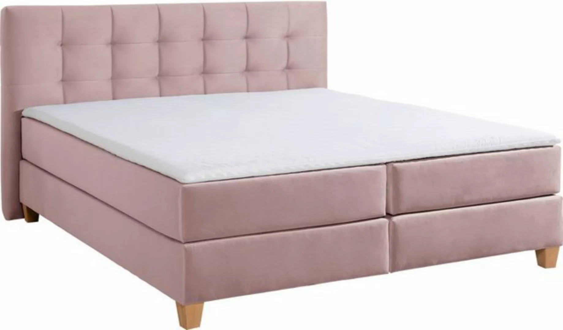 Home affaire Boxspringbett Moulay, inkl. Topper, in Überlänge 220 cm, 3 Här günstig online kaufen