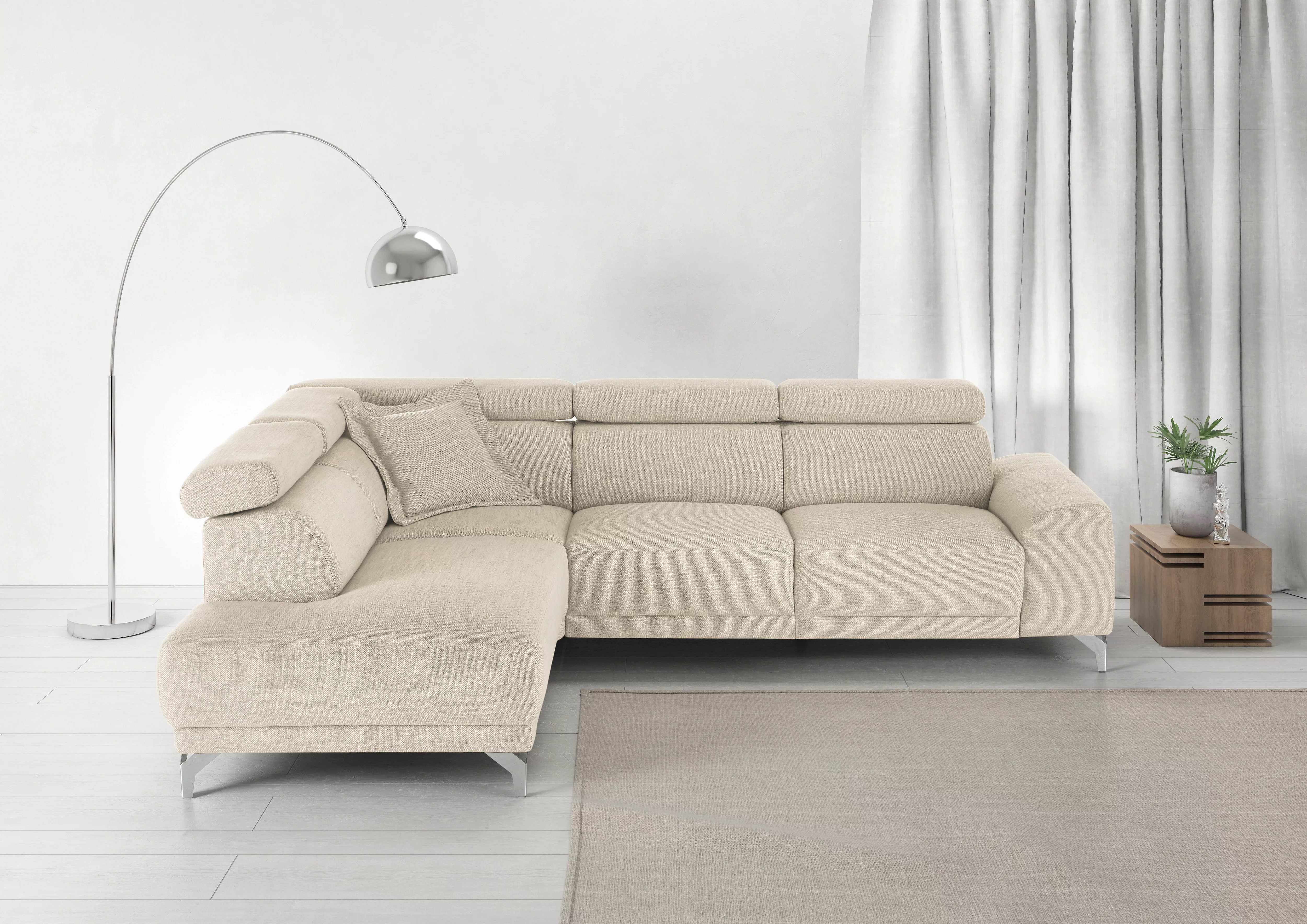 3C Candy Ecksofa Greve Sofa immer mit manuelle Kopfteilverstellungen, moder günstig online kaufen