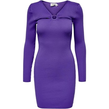 Only  Kleider VESTIDO PUNTO ACANALADO MORADO  15272744 günstig online kaufen