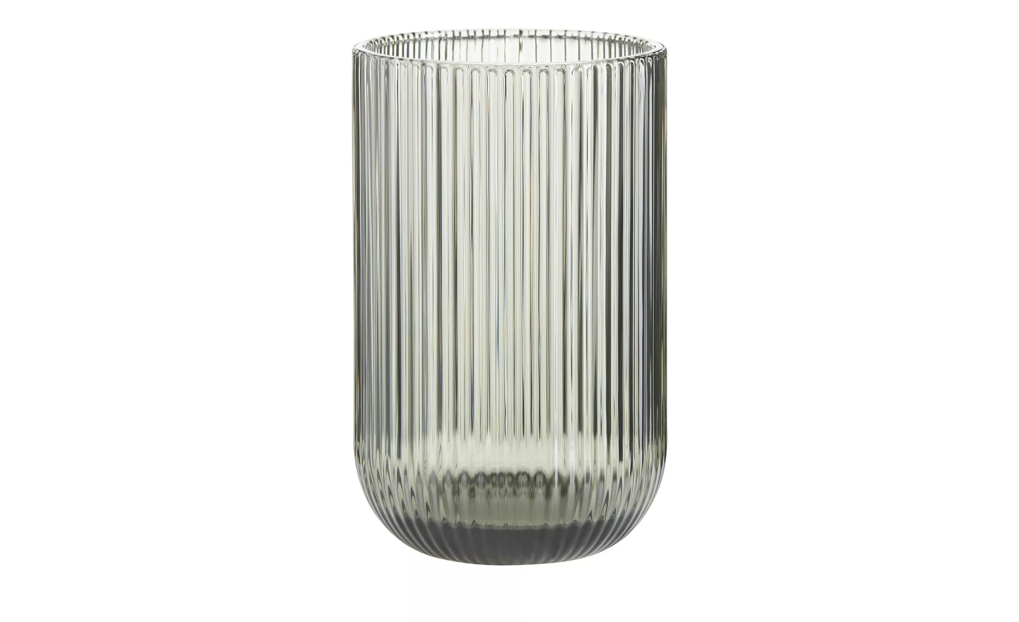 Windlicht ¦ grau ¦ Glas  ¦ Maße (cm): H: 14  Ø: 8 Accessoires > Laternen & günstig online kaufen