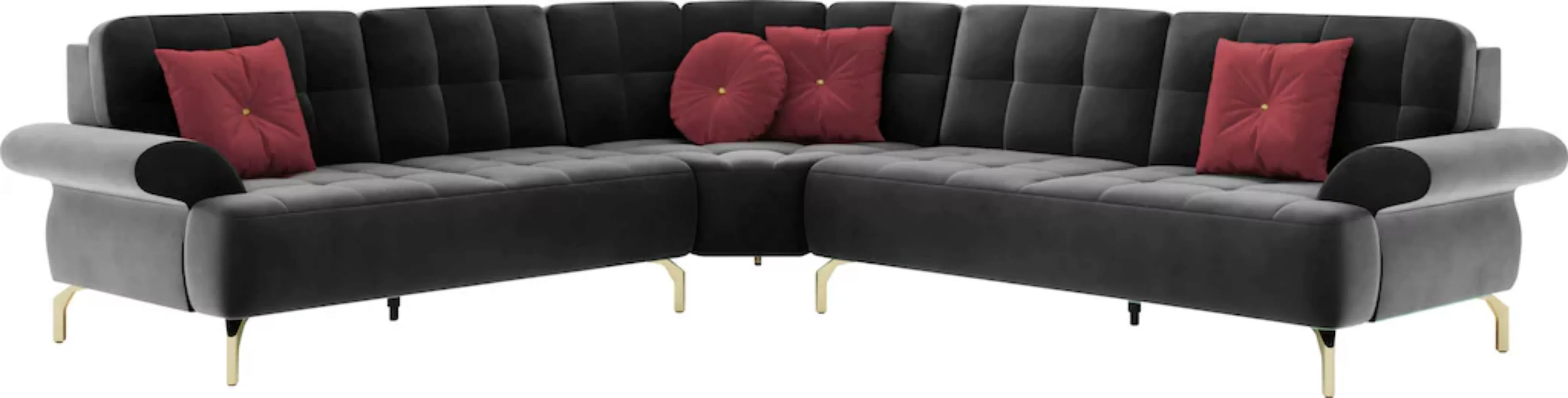 sit&more Ecksofa »Orient 1 V L-Form«, inkl. 4 Zierkissen mit Strass-Stein, günstig online kaufen