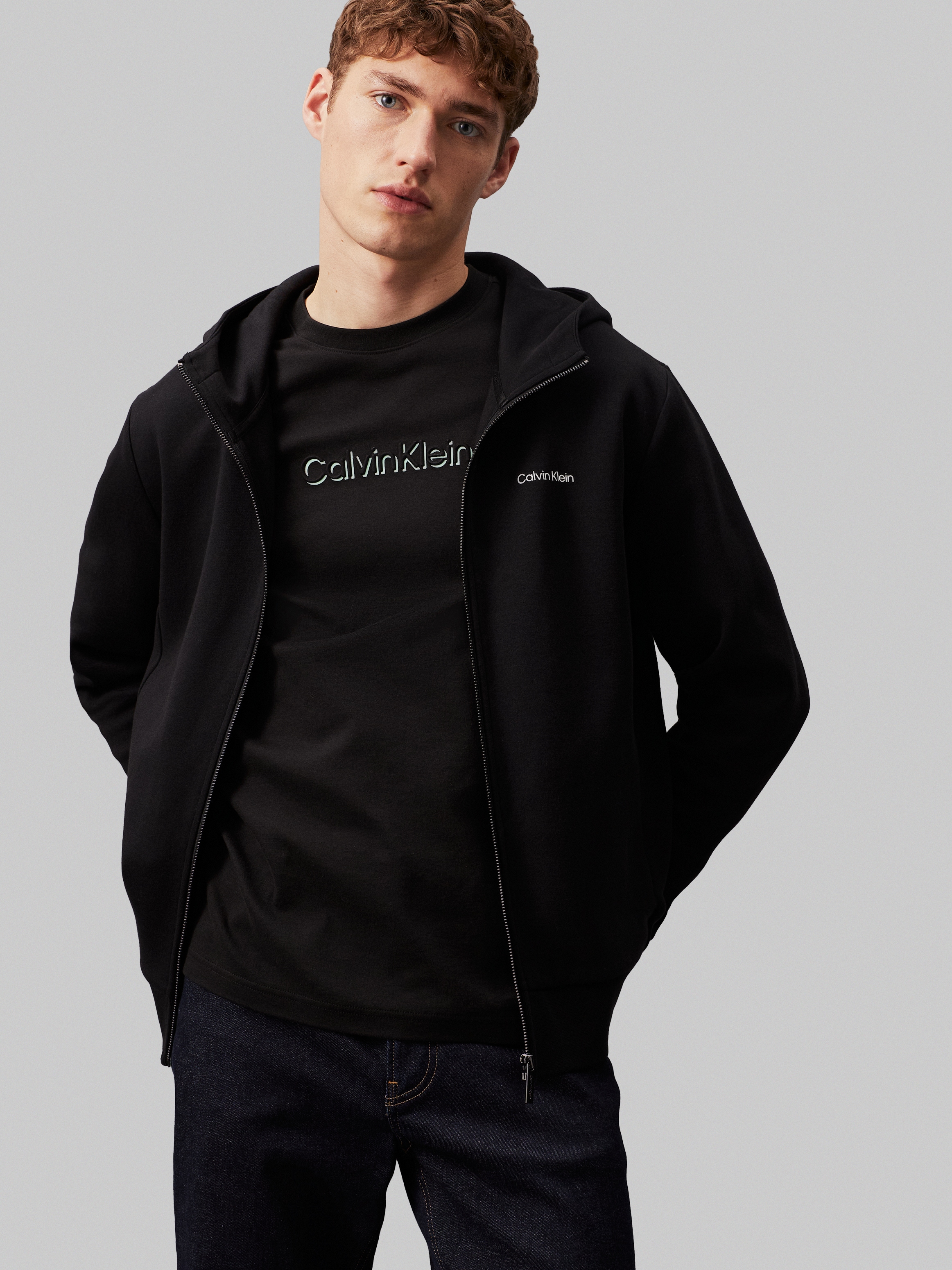 Calvin Klein Kapuzensweatjacke "MICRO LOGO REPREVE HOODIE JACKET" günstig online kaufen