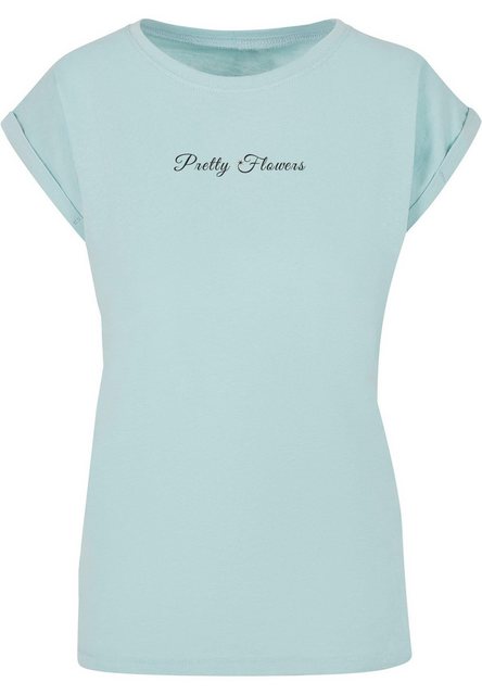 Merchcode T-Shirt Merchcode Damen Ladies Pretty Flowers - Extended Shoulder günstig online kaufen