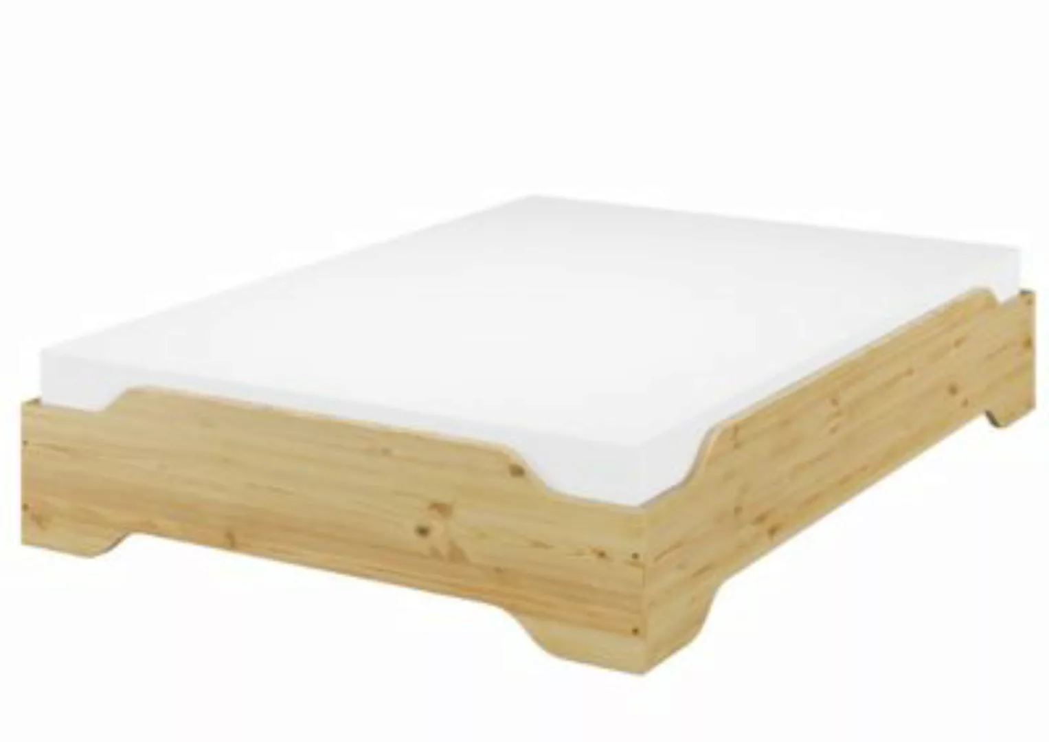 Erst-Holz® Gästebett 140x200 Kiefer massiv mit Rollrost und Matratze natur günstig online kaufen