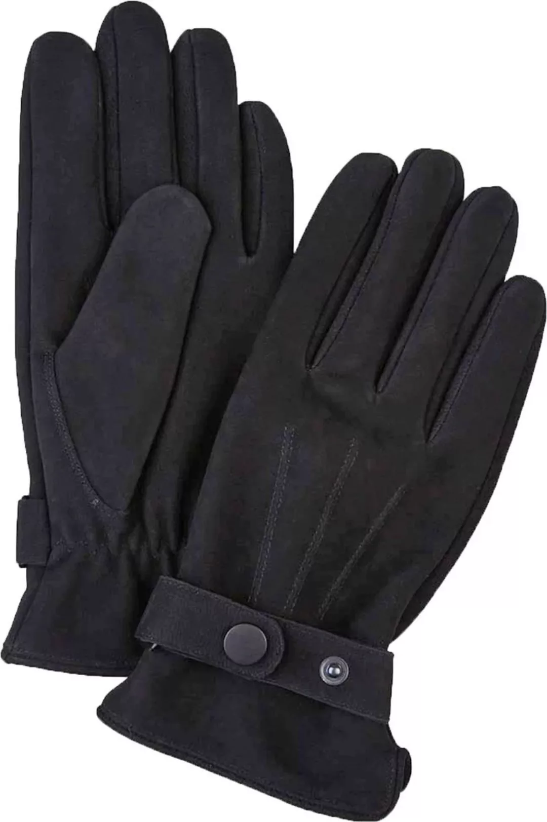 Profuomo Handschuhe Wolle Schwarz Leder - Größe 8.5 günstig online kaufen