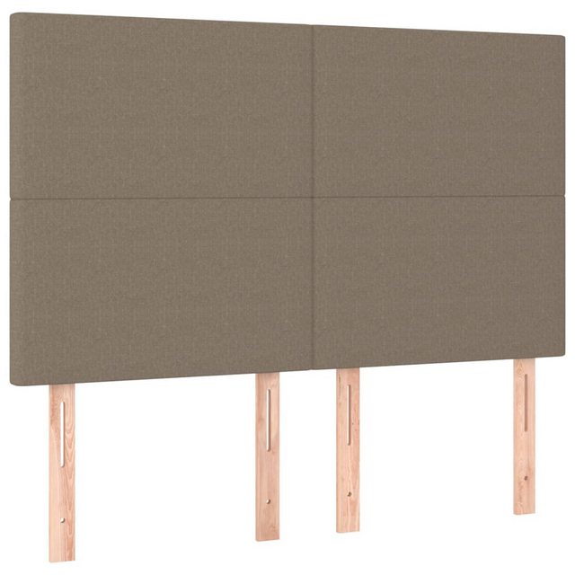 vidaXL Bett, Kopfteile 4 Stk. Taupe 72x5x78/88 cm Stoff günstig online kaufen