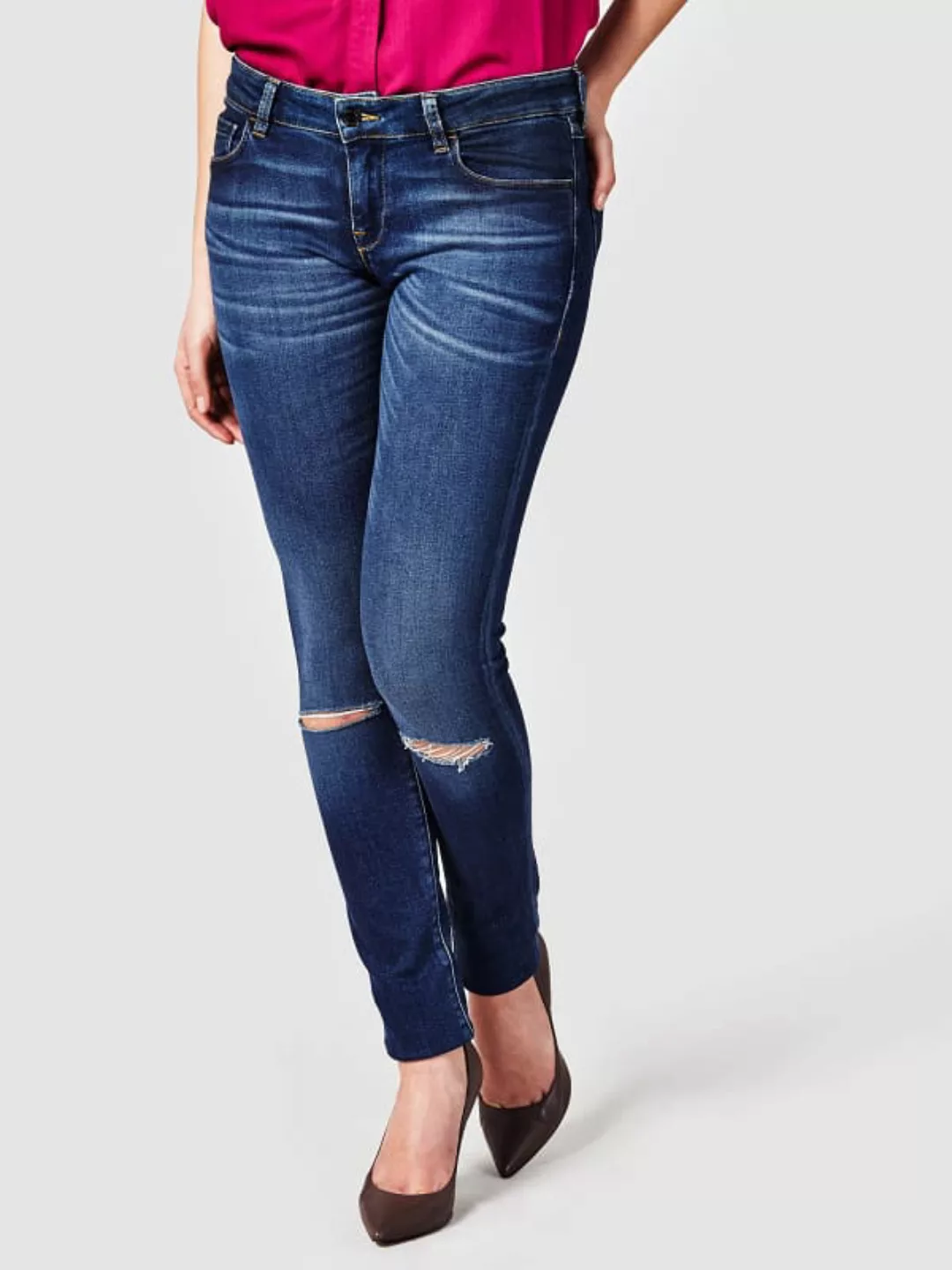 Jeans Skinny Detail Risse günstig online kaufen