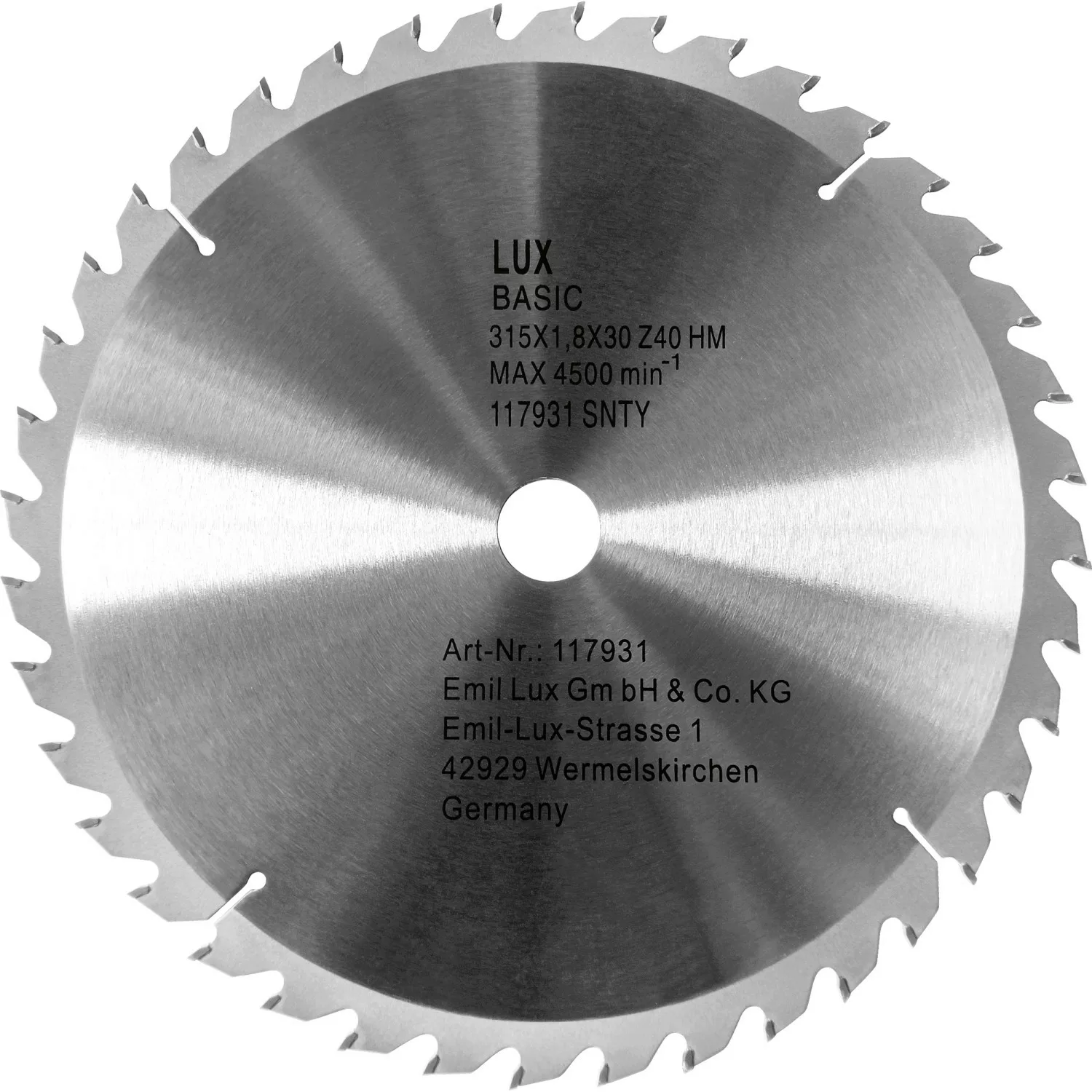 LUX HM Kreissägeblatt Ø 315 mm günstig online kaufen