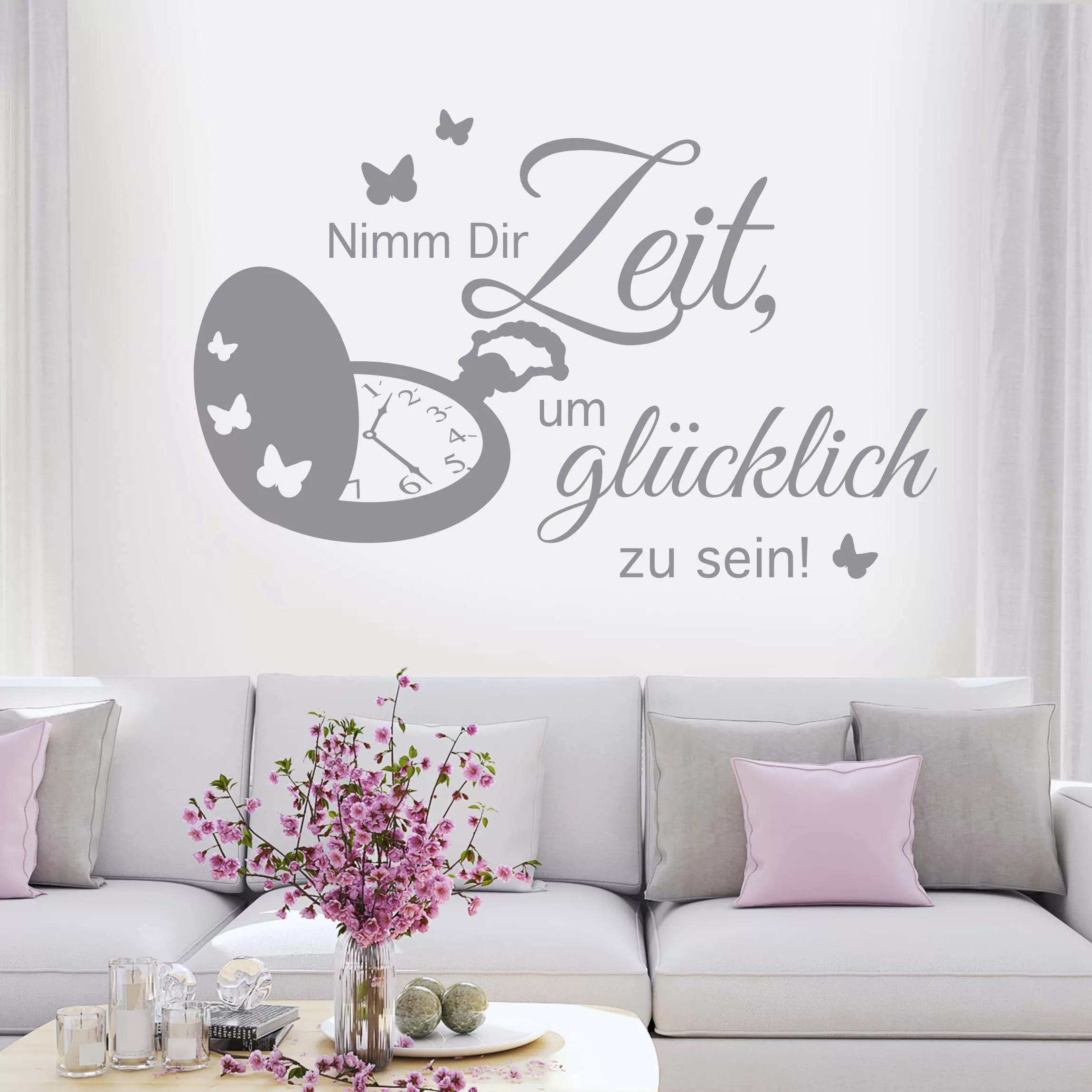 Wandtattoo Spruch Glücklich sein günstig online kaufen