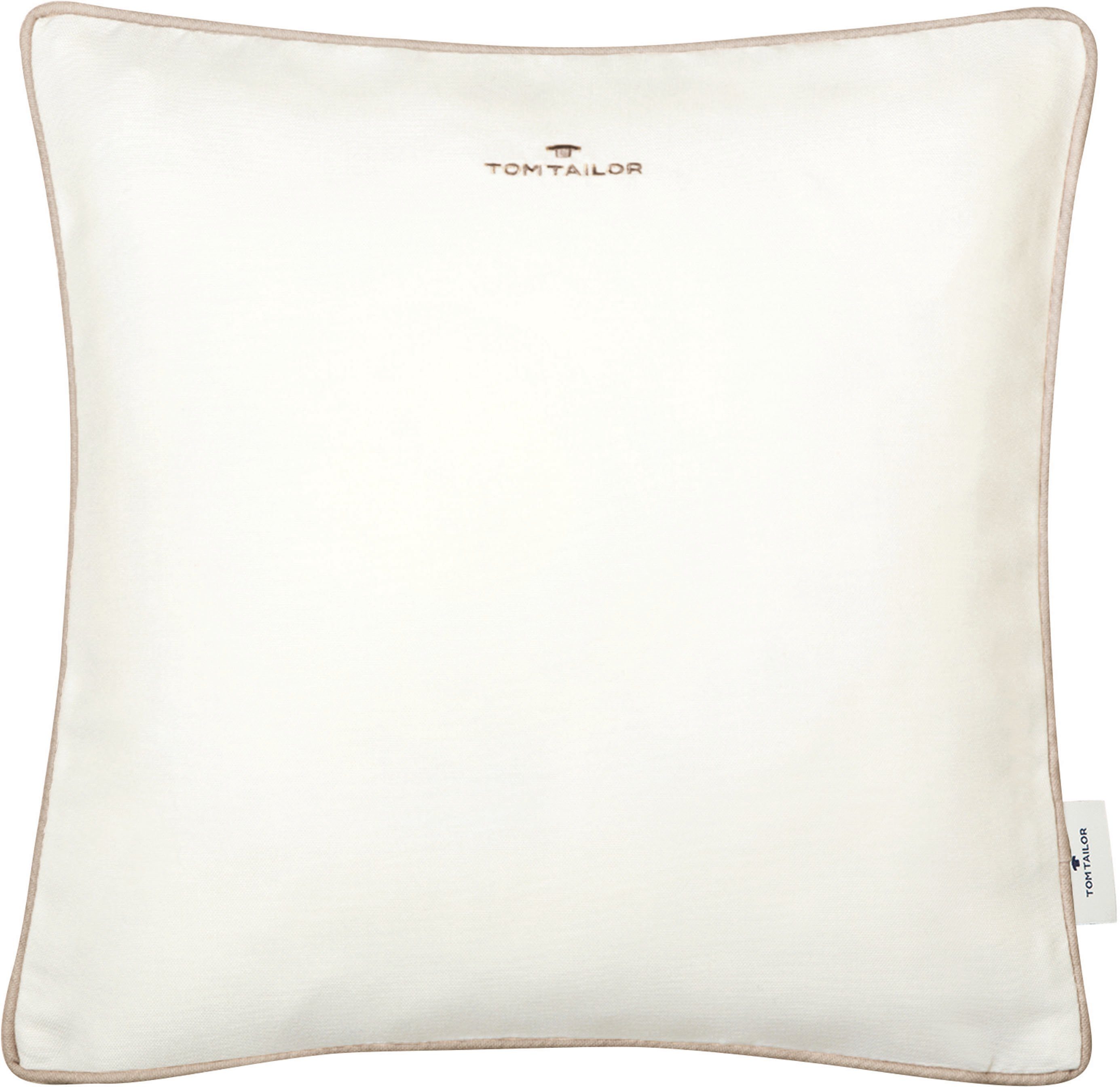 TOM TAILOR HOME Dekokissen »Dove Signature«, mit Paspel, Kissenhülle ohne F günstig online kaufen