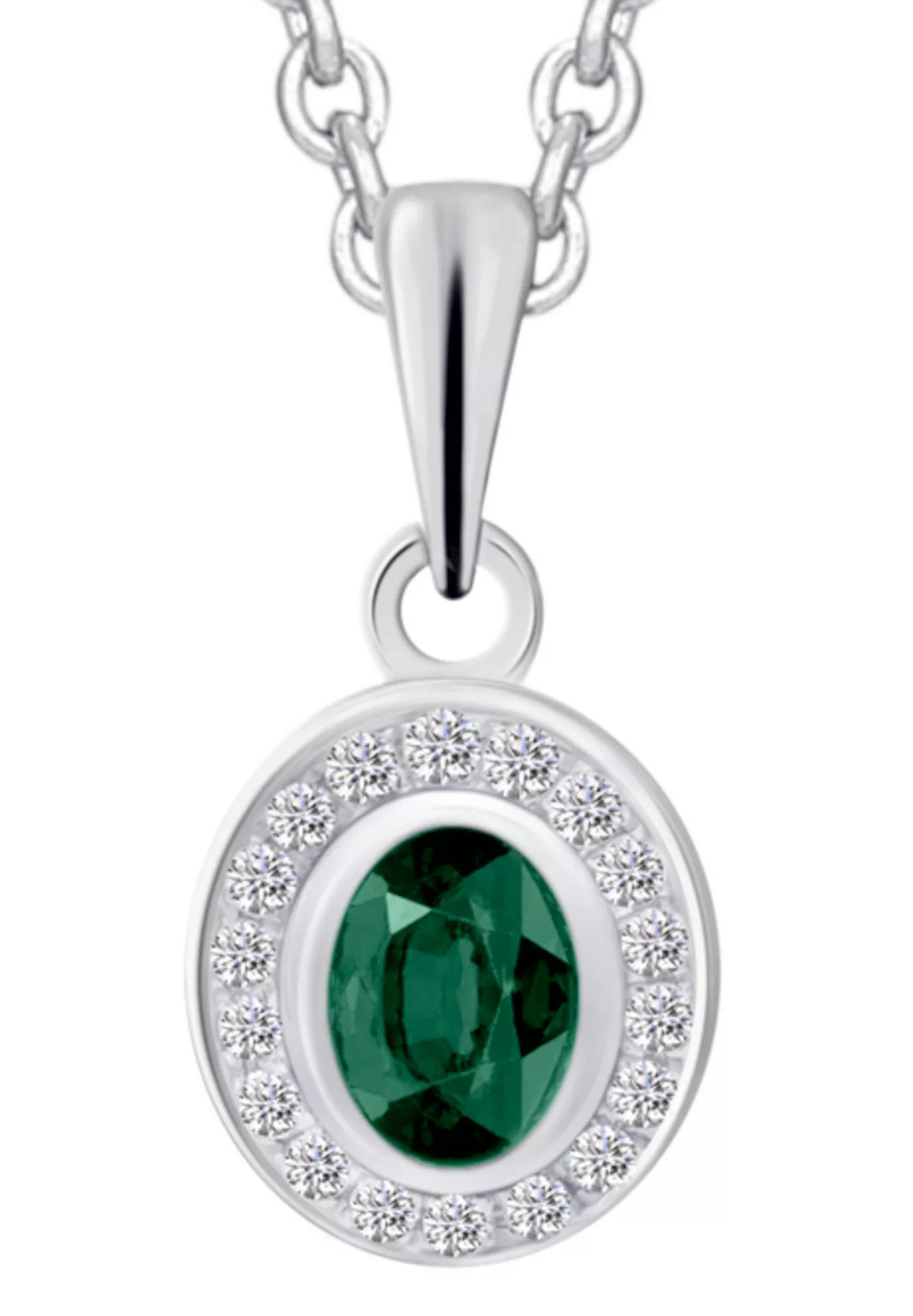 ONE ELEMENT Kette mit Anhänger "0,04 ct Diamant Brillant Smaragd Anhänger a günstig online kaufen