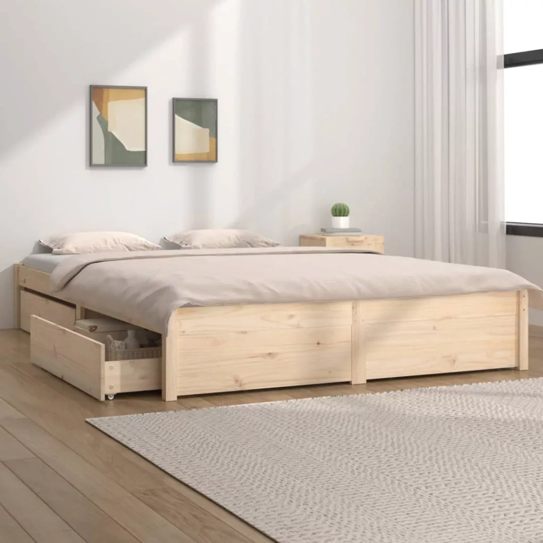 Vidaxl Bett Mit Schubladen 140x190 Cm günstig online kaufen