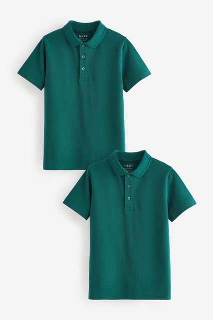 Next Poloshirt Schul-Poloshirts aus Baumwolle im 2er-Pack (2-tlg) günstig online kaufen