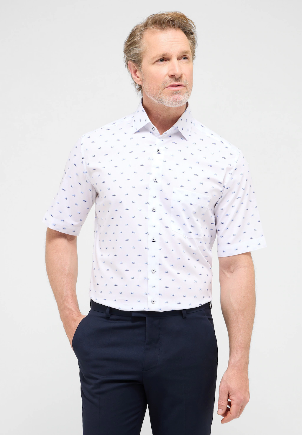 Eterna Kurzarmhemd "MODERN FIT", NON IRON (bügelfrei) günstig online kaufen