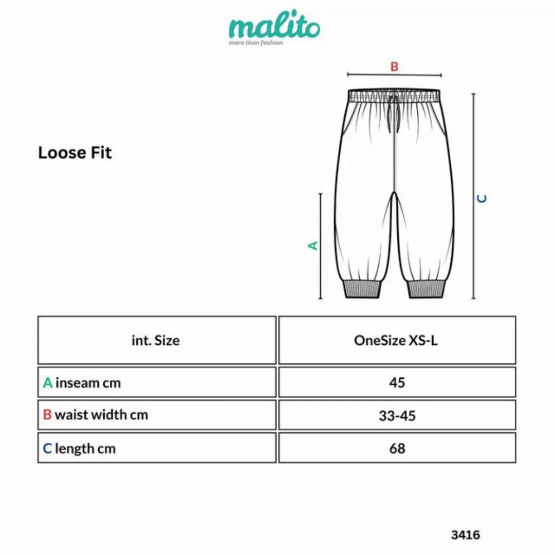 malito more than fashion Caprihose 3416 Pumphose in Unifarben Einheitsgröße günstig online kaufen