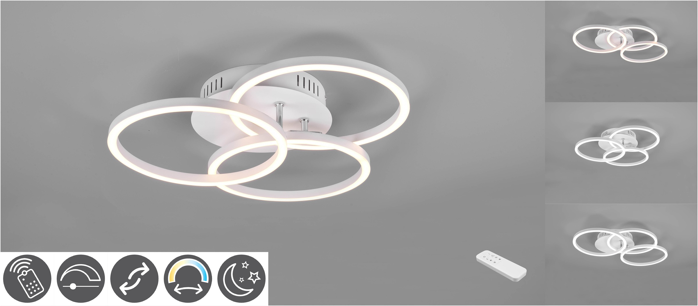 TRIO Leuchten LED Deckenleuchte »Circle«, 1 flammig-flammig, Deckenlampe we günstig online kaufen