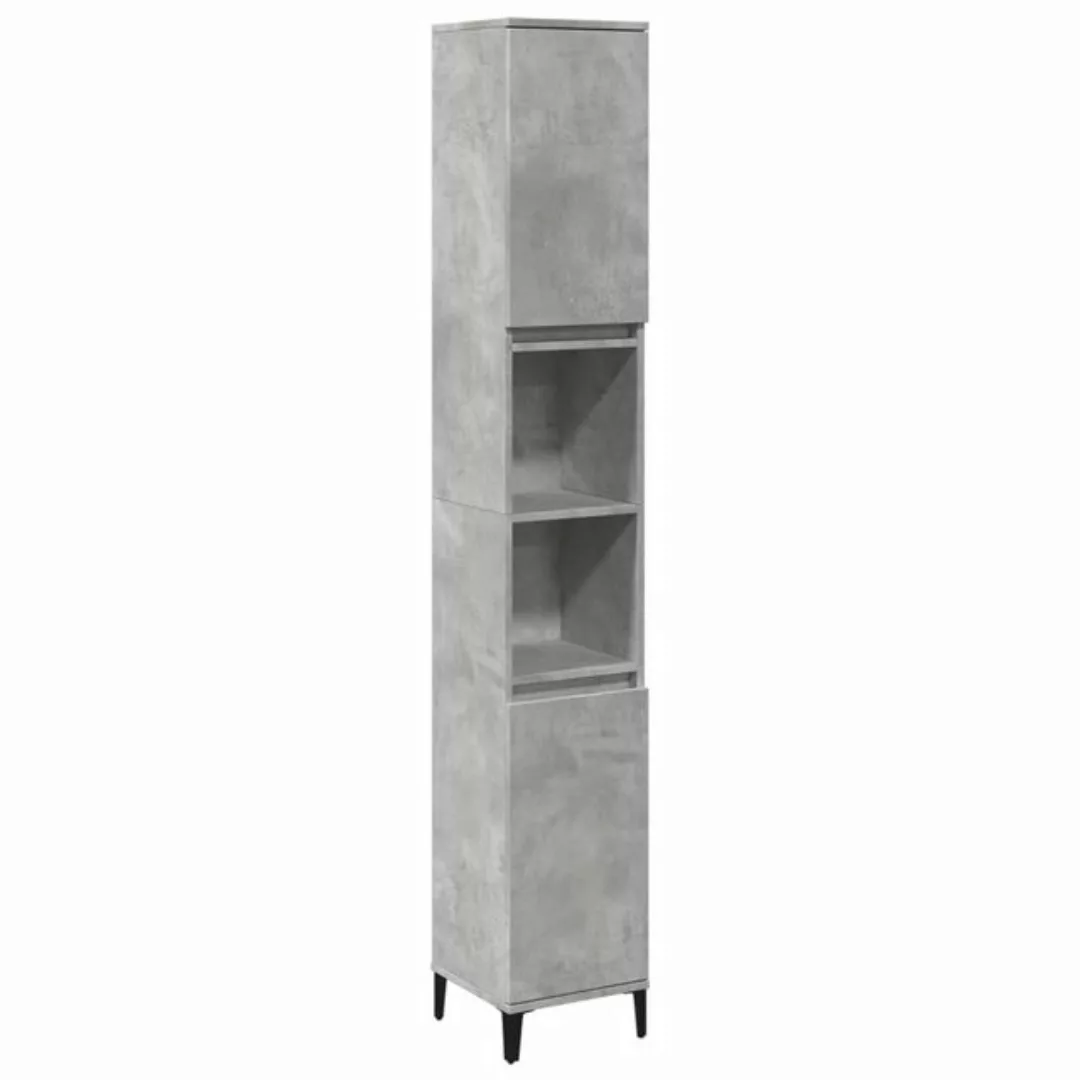 vidaXL Badezimmerspiegelschrank Badschrank Betongrau 30x30x190 cm Holzwerks günstig online kaufen