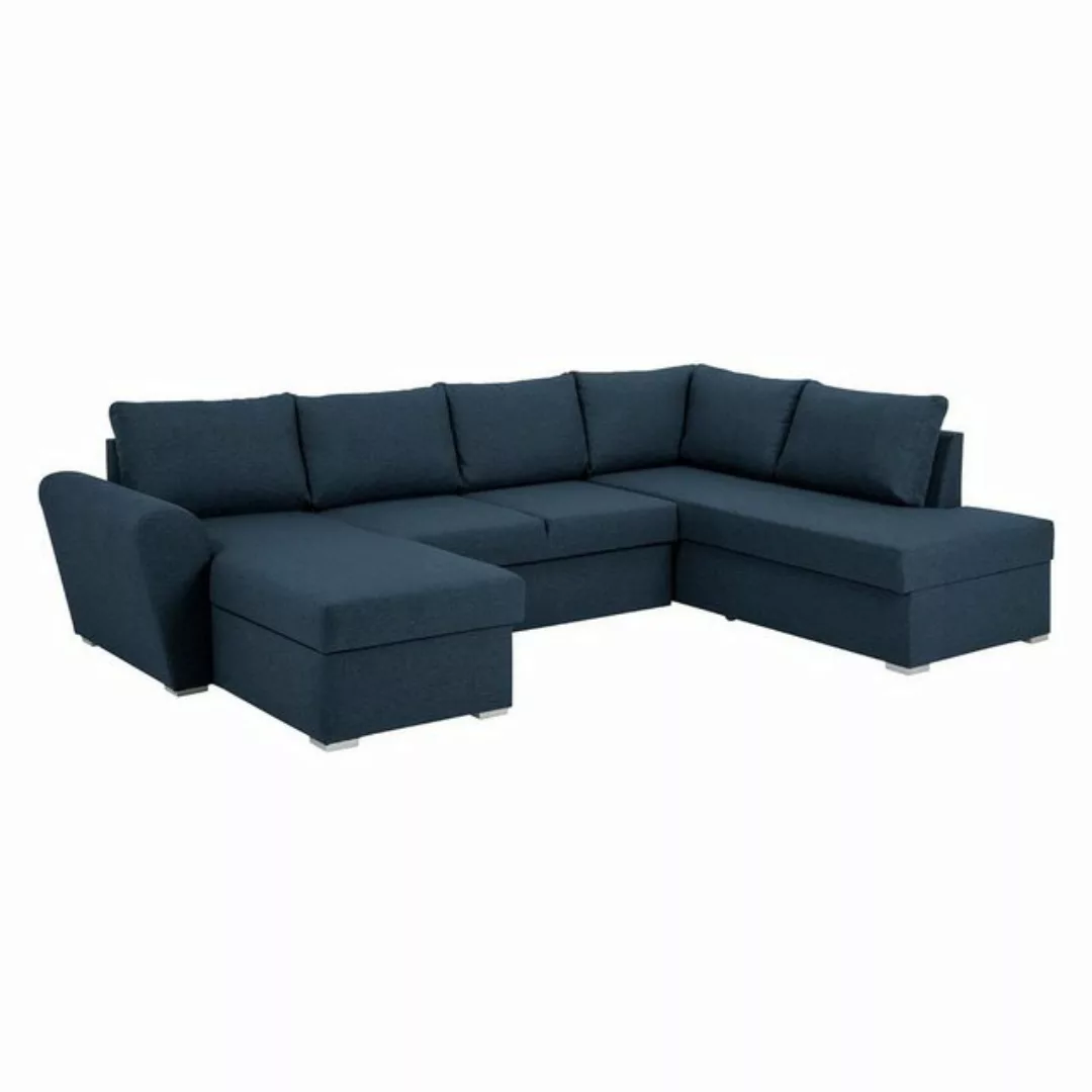 ebuy24 Sofa Stefan Schlafsofa Chaiselong links, blau., 1 Teile günstig online kaufen