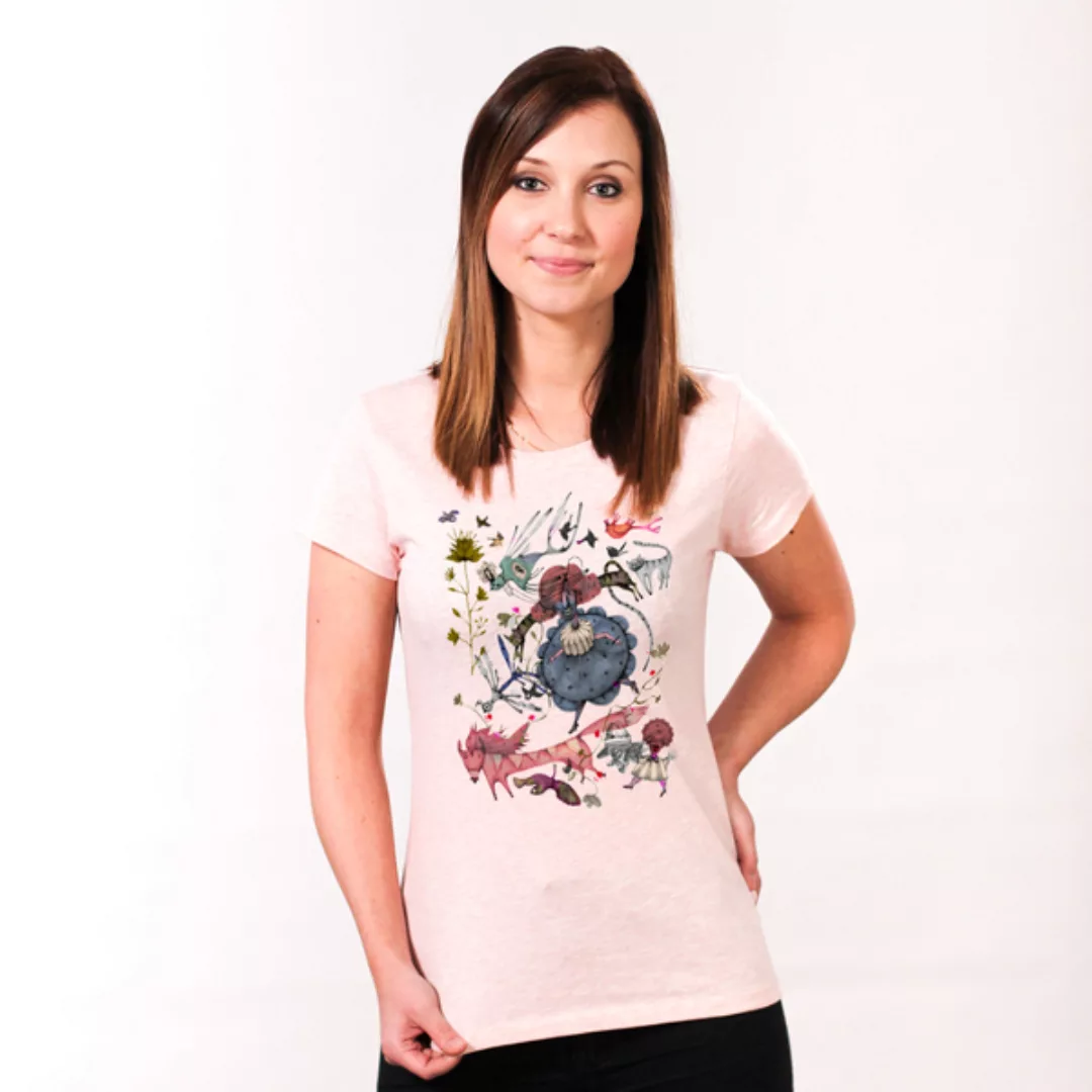 Banker In a Wonderland - Printshirt Frauen Aus Biobaumwolle günstig online kaufen
