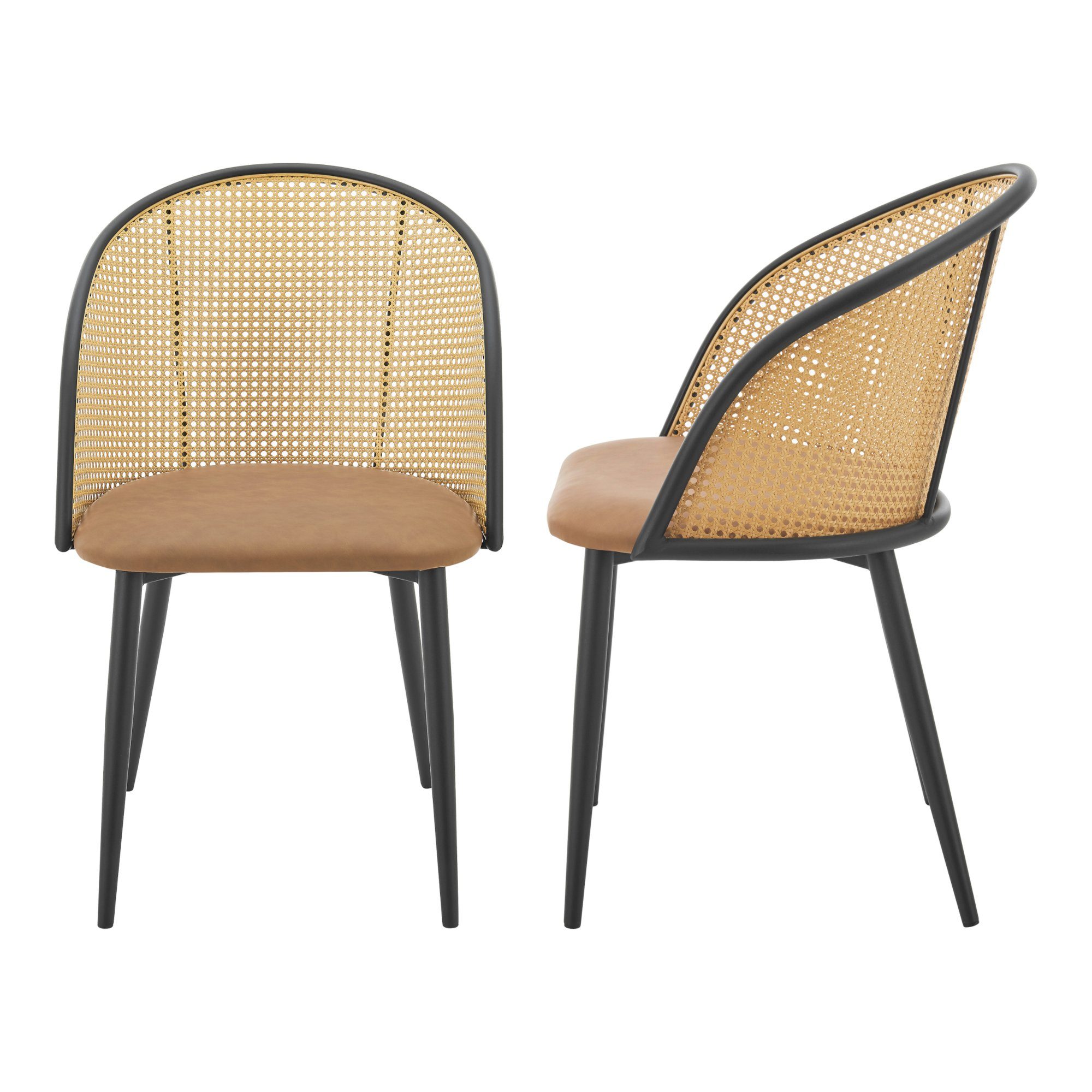 en.casa Esszimmerstuhl, »Gagnef« Designstuhl 2er-Set gepolstert günstig online kaufen