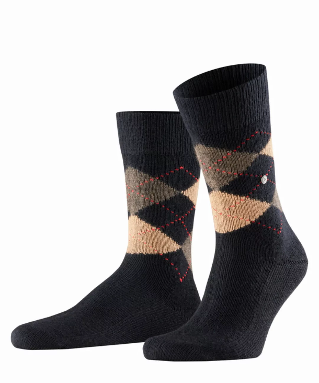 Burlington Preston Herren Socken, 46-50, Schwarz, Argyle, 24284-301403 günstig online kaufen