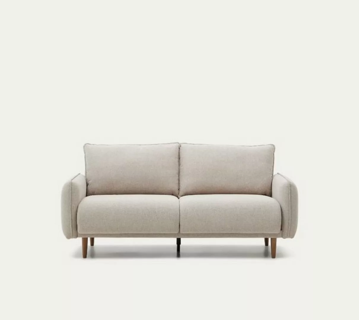 Natur24 Sofa 2-Sitzer-Sofa Carlota 184 x 84 x 95 cm Beige Sitzgarnitur Wohn günstig online kaufen