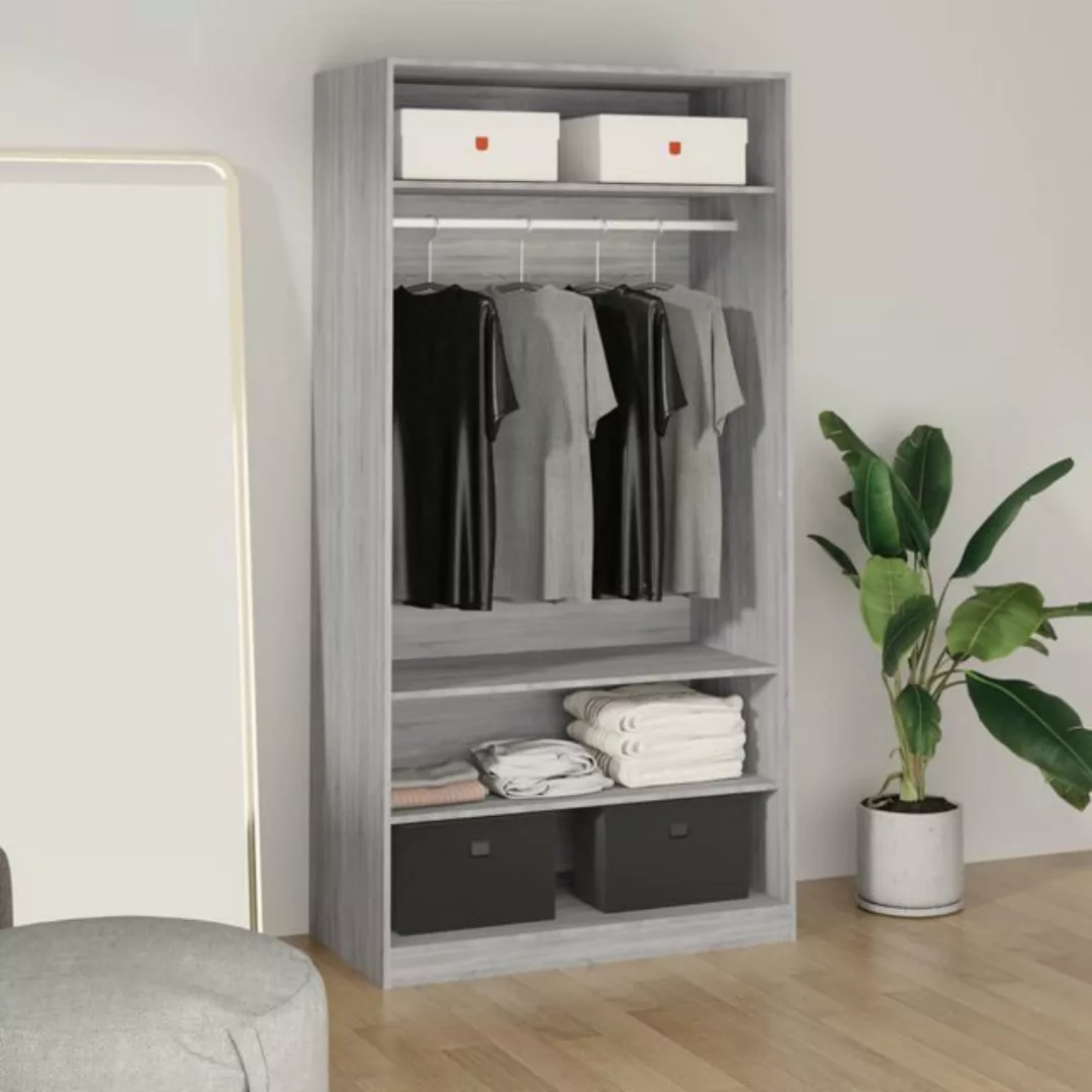 vidaXL Kleiderschrank Kleiderschrank Grau Sonoma 100x50x200 cm Holzwerkstof günstig online kaufen