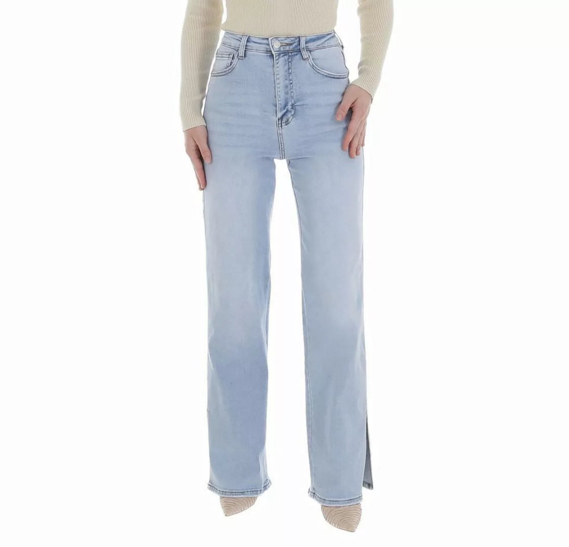 Ital-Design Weite Jeans Damen Freizeit (86537202) Used-Look Stretch High Wa günstig online kaufen