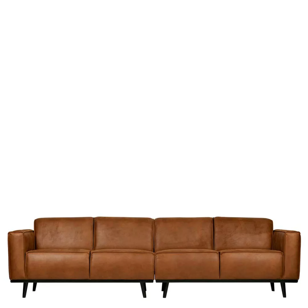 Sofa in Cognac Braun Retrostil günstig online kaufen