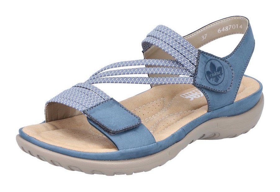 Rieker Riemchensandale, Sommerschuh, Sandalette, Keilabsatz, mit Gummizügen günstig online kaufen
