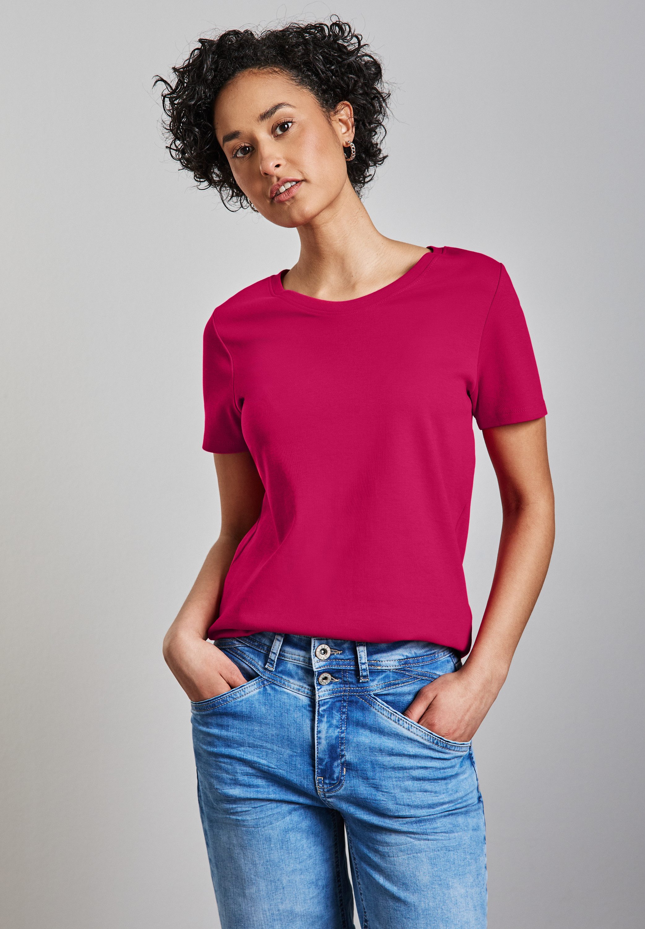 STREET ONE T-Shirt aus reiner Baumwolle günstig online kaufen
