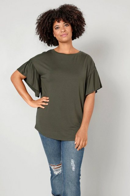 Sara Lindholm Rundhalsshirt T-Shirt oversized U-Boot-Ausschnitt günstig online kaufen